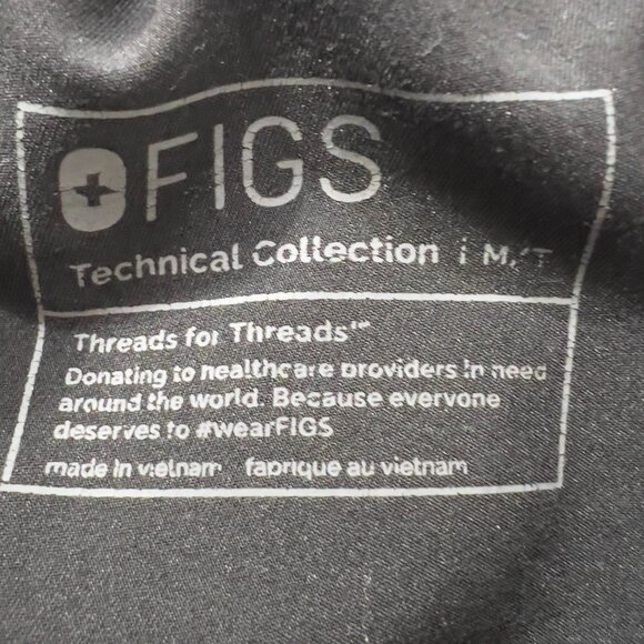 FIGS Technical Collection Jogger Scrub Pants Black Drawstring Pockets Unisex M - Picture 8 of 9